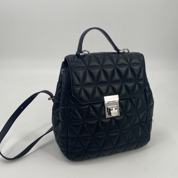 MICHAEL Michael Kors Handbags - Sold❌❌NWT Michael Kors Black Vivianne quilted leather medium backpack